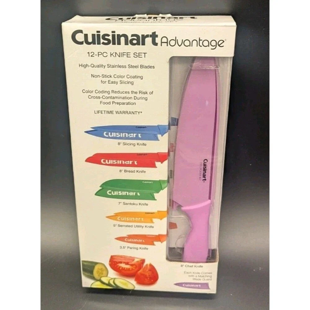 New In Box Cuisinart Advantage 12-Piece Knife Set C55-12PCKSKR